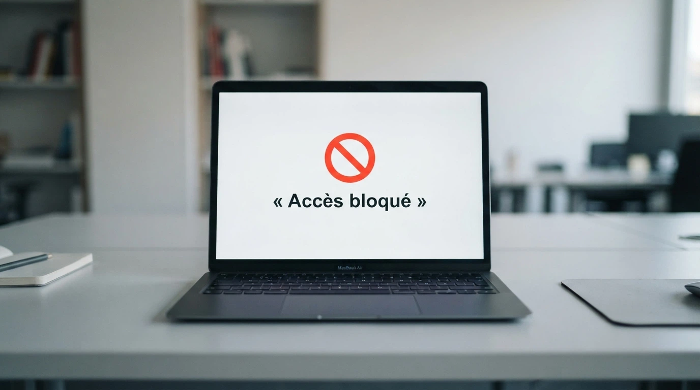 Capture d'écran du site anj.fr montrant la page officielle des sites de jeux d'argent bloqués et interdits en France