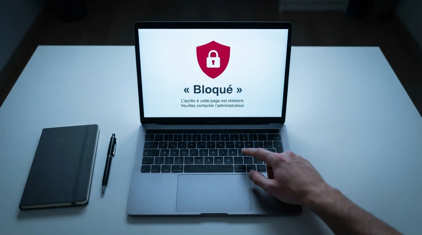 Page d'accueil du site de l'ANJ ou capture d'écran de la liste des sites bloqués, illustrant l'action du régulateur français contre les casinos en ligne illégaux