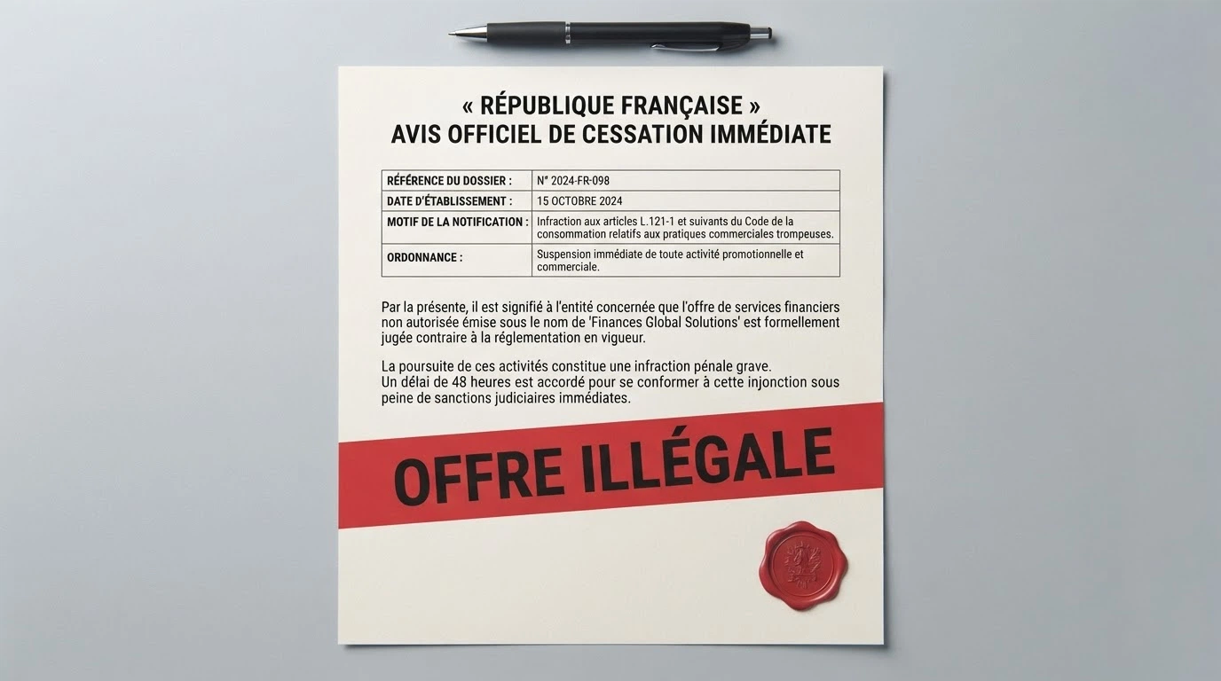 Extrait du site officiel de l'ANJ montrant le registre des opérateurs agréés, avec un bandeau « offre illégale » en surimpression