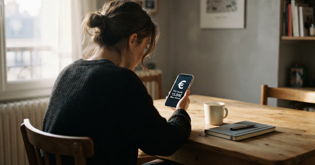 Un joueur français consulte une offre de bonus sans dépôt encaissable sur son téléphone, l'écran affichant les conditions de wager et le plafond de retrait.