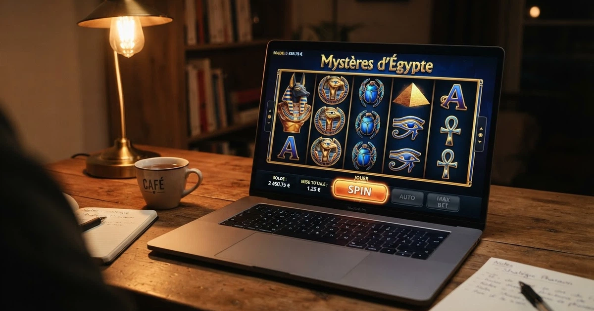 Interface d'un casino en ligne affichant des machines à sous Novomatic sur un écran d'ordinateur