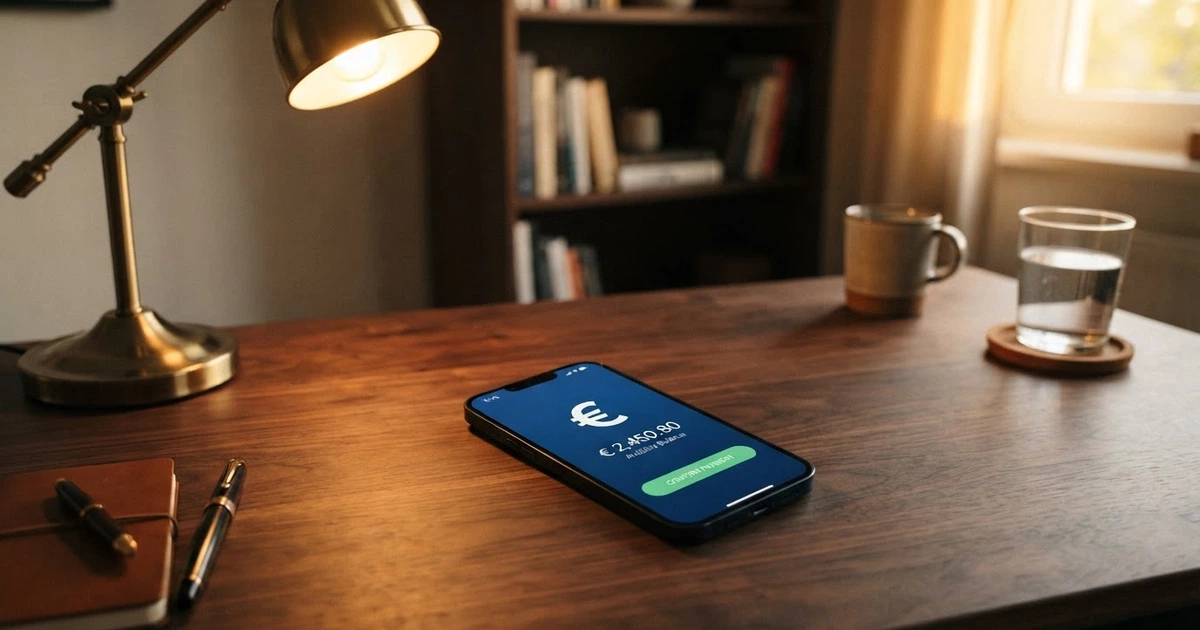 Capture d'écran de l'application MuchBetter sur un écran de smartphone, affichant l'interface de paiement et le logo MuchBetter