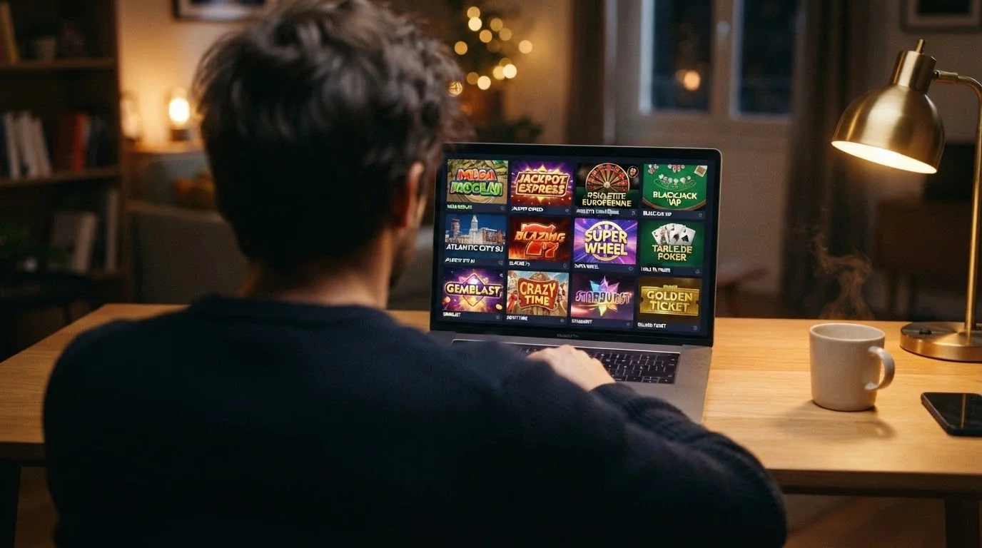 Écran partagé montrant les pages d'accueil de plusieurs casinos en ligne, avec leur bonus de bienvenue affiché en bannière.