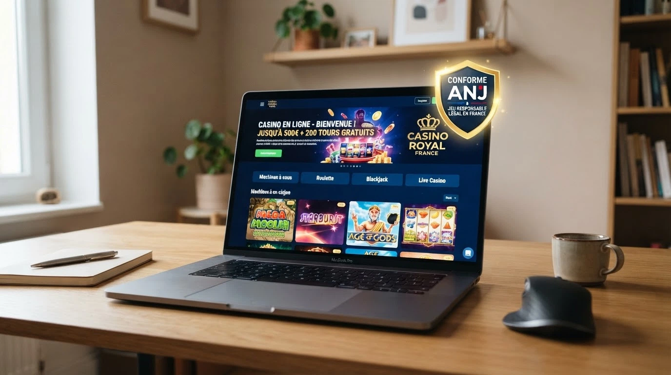 Le logo officiel Always Play Legally de la Commission des jeux de hasard, apposé sur l'écran d'accueil d'un site de casino belge agréé