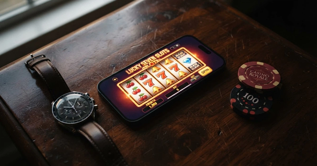 Page comparatif des casinos à retrait rapide, écran partagé entre une montre, un téléphone affichant une interface de casino et des billets en euros
