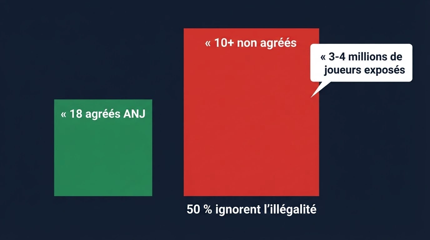 Tableau comparatif listant dix opérateurs avec les colonnes statut et risque